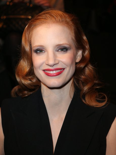 Jessica Chastain on the front row