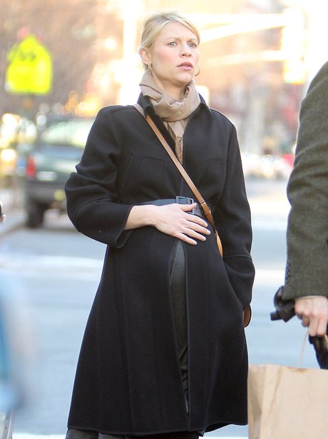 claire danes wearing a coat