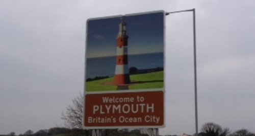 New Signs Welcome People To Plymouth