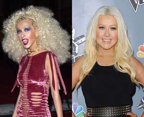 Christina Aguilera with and without a perm - Celebrities' Hair: Perms ...