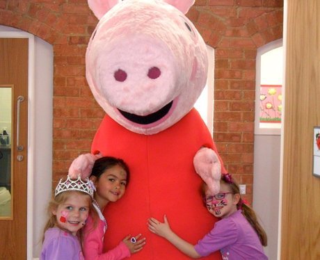 Peppa Pig visits Caring Kindergarten in Duston