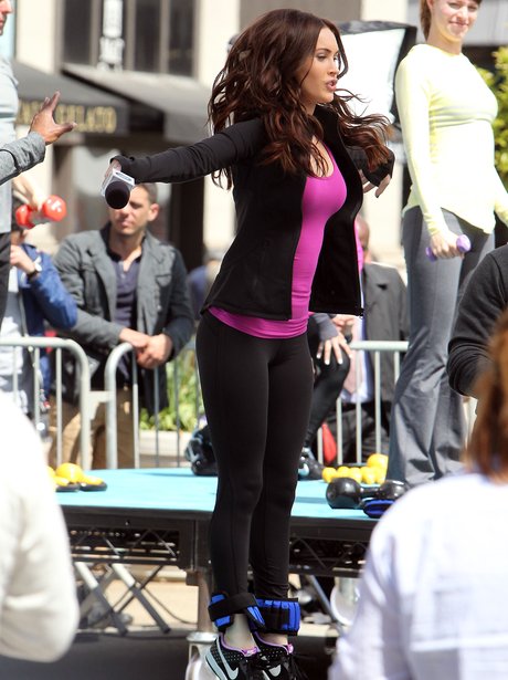 Megan Fox on set