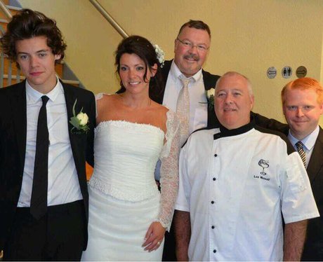 Harry Styles at mums wedding