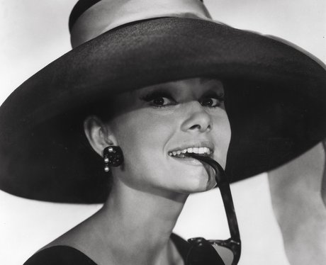 Glamorous in a wide-brimmed hat. - Audrey Hepburn In Hats ...