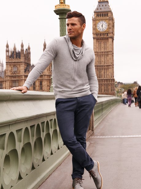 Mark Wright models a new Littlewoods' collection