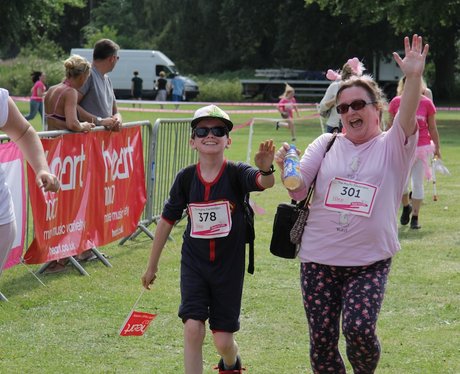 High Fives and Smiles at the Finish Line Dudley!