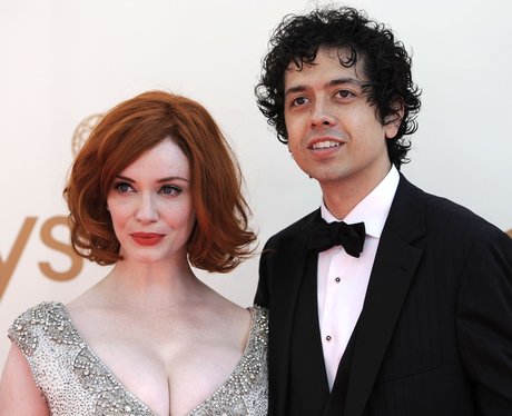 A. It's Christina Hendricks and her husband of four years, Geoffrey ...