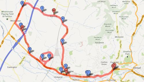 Stroud Half Marathon 2013 Map