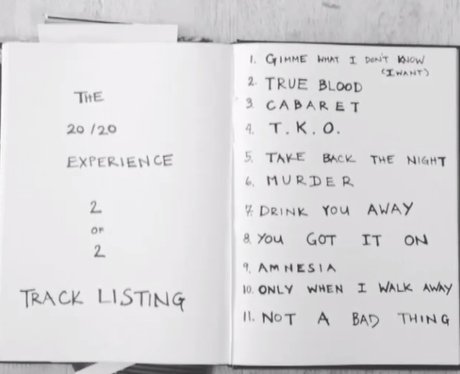 Justin Timberlake Tracklisting