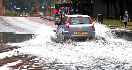 Flooded road