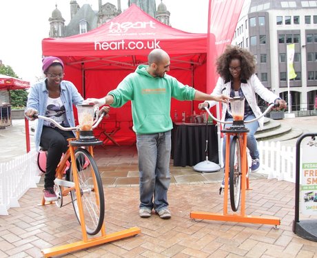 Heart's Smoothie Bike at Birmingham International