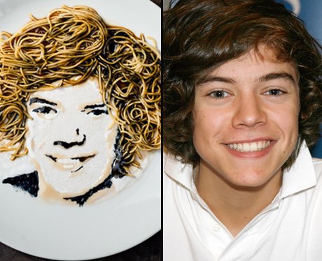 Harry Styles noodle art