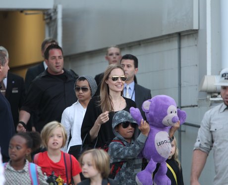 Angelina Jolie arrives at Sydney Airport