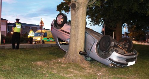 Stevenage school car crash