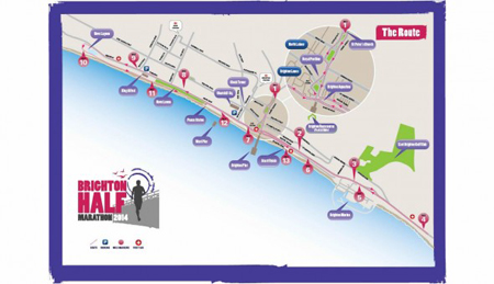 Brighton Half Marathon 2014 Route Map