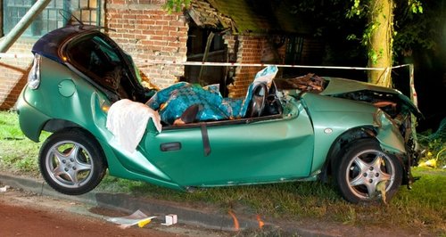 Vauxhall Tigra after crash that killed Payton Spar
