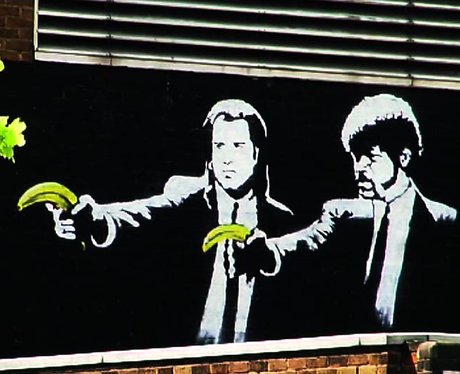 Banksy Pulp Fiction with bananas