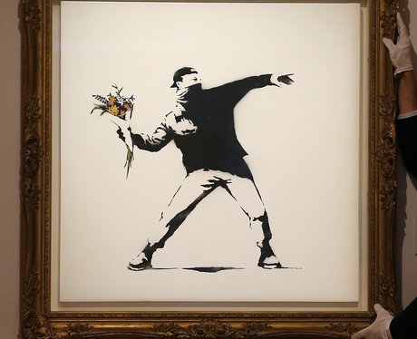 Banksy In Pictures Rage, Flower Thrower