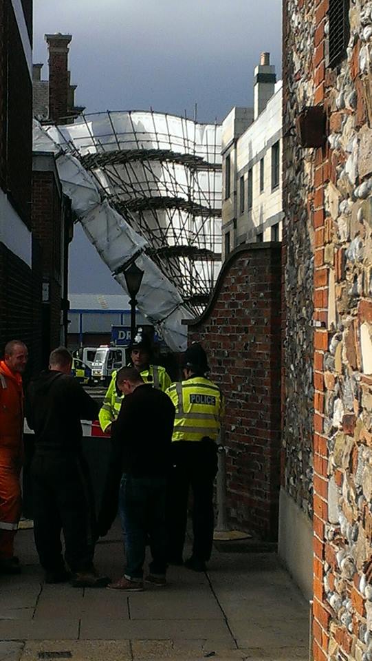 Scaffold Great Yarmouth Storm