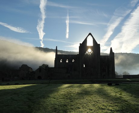 sunrise at Tintern Abbey