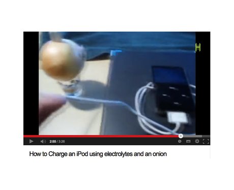 charging an ipod with an onion