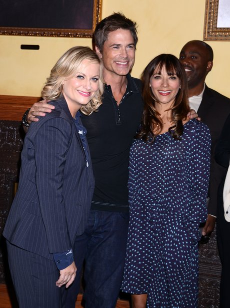 Amy Poehler, Rob Lowe and Rashida Jones celebrate