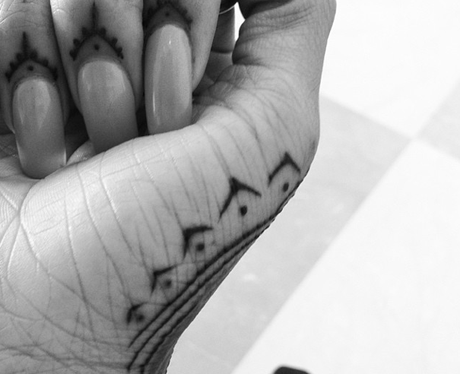 Rihanna's hand art work