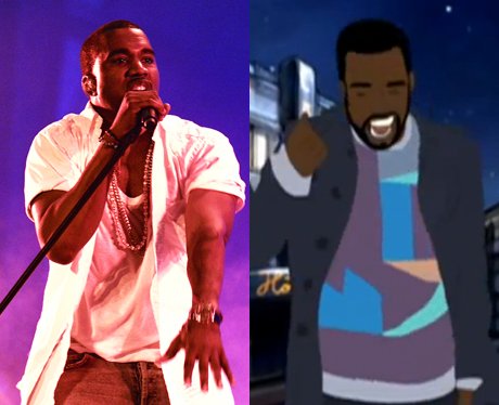 Kanye West and his cartoon