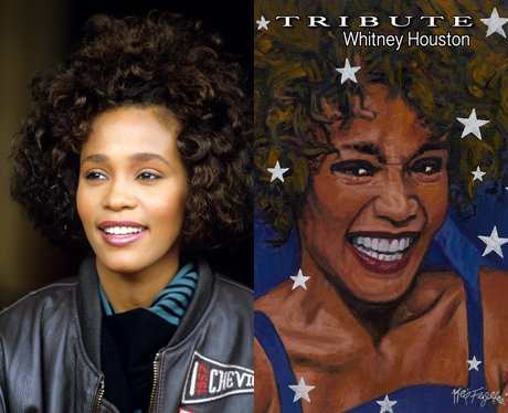Whitney Houston and her cartoon