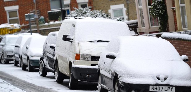 Cars in snow