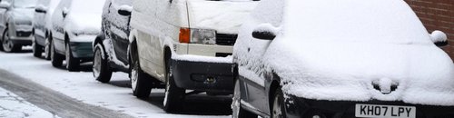 Cars in snow