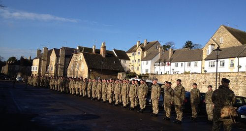RAF Wittering Personnel March Through Stamford