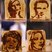 Image 1: Pieces of toast with celebrities drawn in marmite on them in the Experimental Food Society Exhibition 