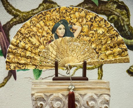 A traditional yellow fan