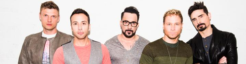 The Backstreet Boys posing together