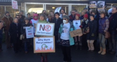 Incinerator protest