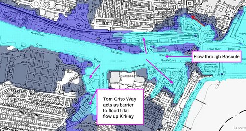 Lowestoft Flood Defence Barrier - Flood Area