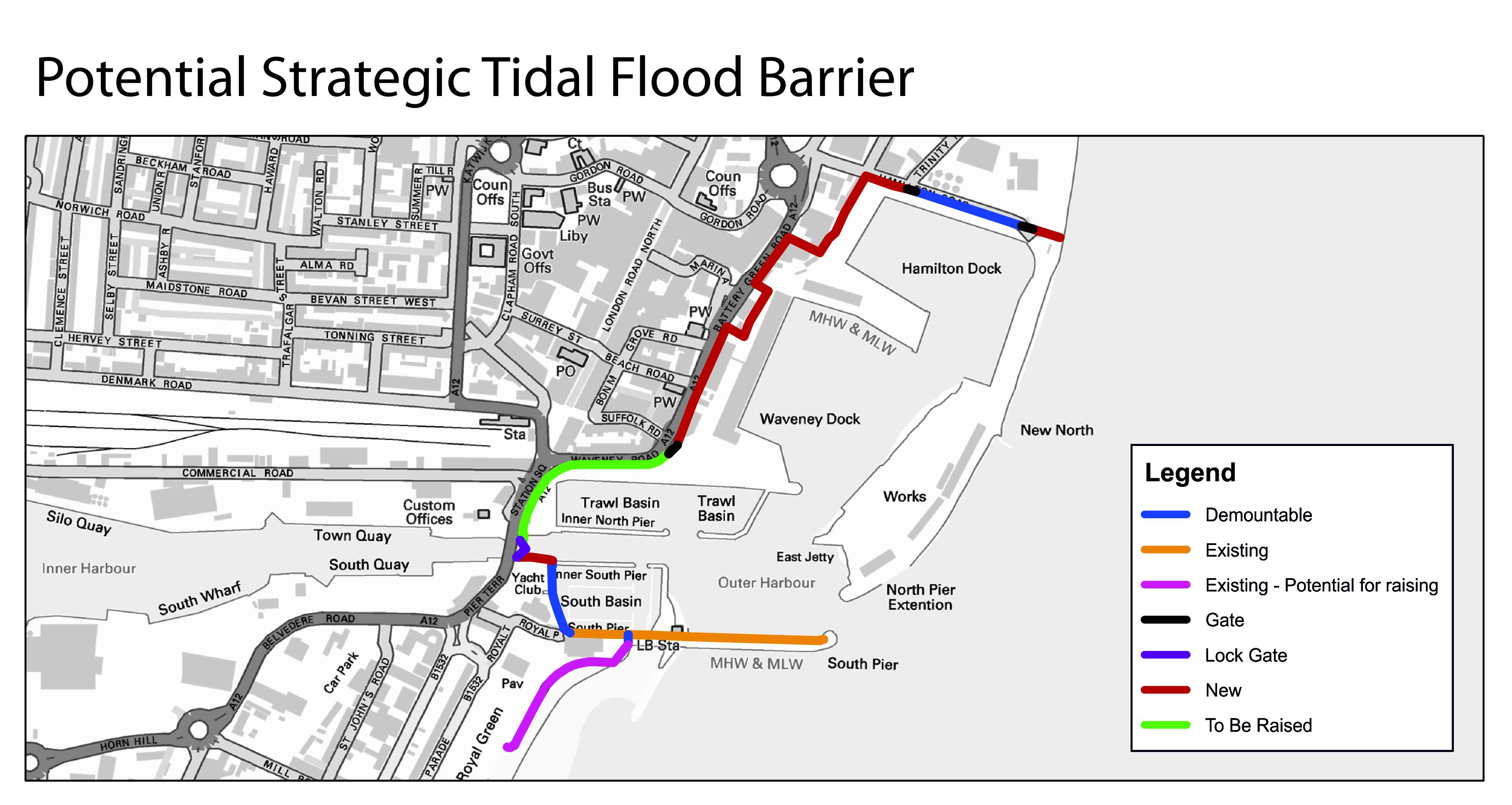 Lowestoft Flood Defence Barrier - Location