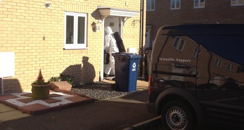 Forensic Officers At Yaxley House After Death Of Toddler
