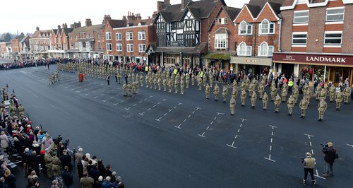 45 Company parade in Marlborough