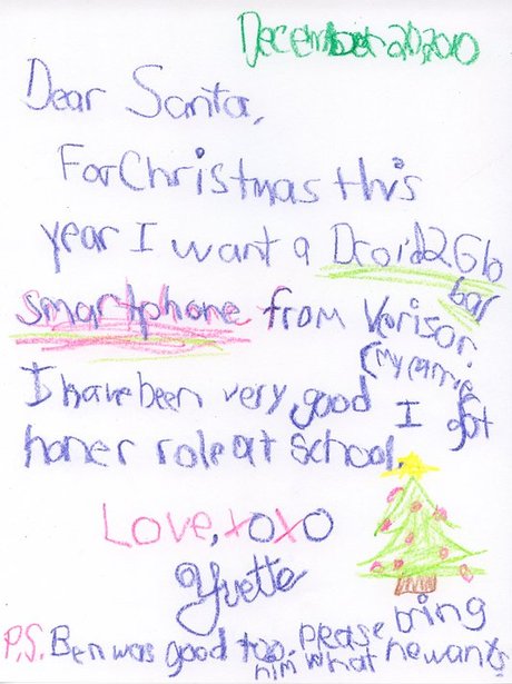 Throwback Thursday - Real Letters To Santa - Heart