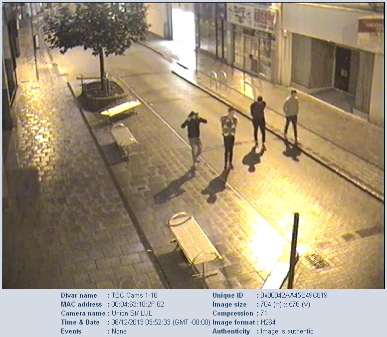 CCTV of 4 men in torquay 