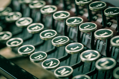 antique typewriter keys