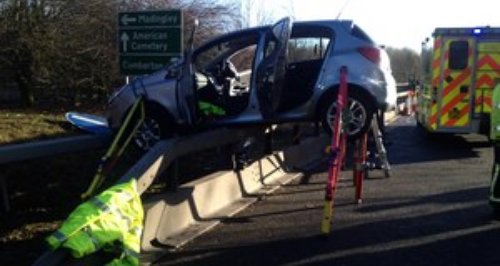 Hardwick A428 Crash