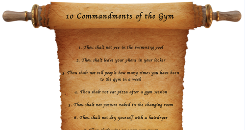 10 Commandments of the Gym 