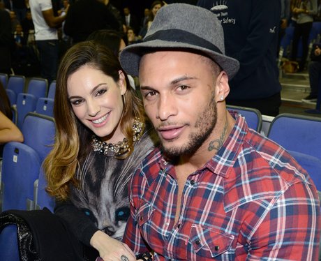 Kelly Brook and David McIntosh attend basket ball match