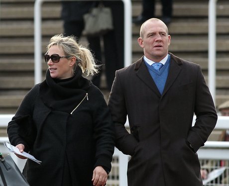 Pregnant Zara Phillips with Mike Tindall 