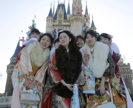 Japanese women in traditional dress