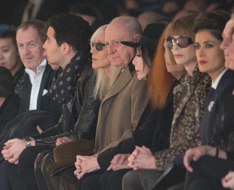 anna wintour and salma hayek on the front row
