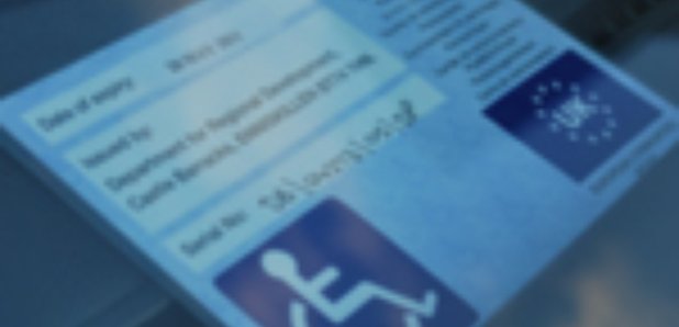 Blue disability badge
